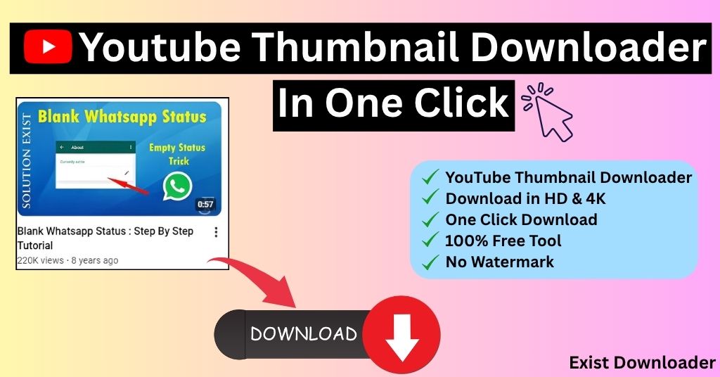 Youtube Thumbnail Downloader (Shorts, Live, Videos) (HD, Full HD, 4K) Youtube Thumbnail Downloader