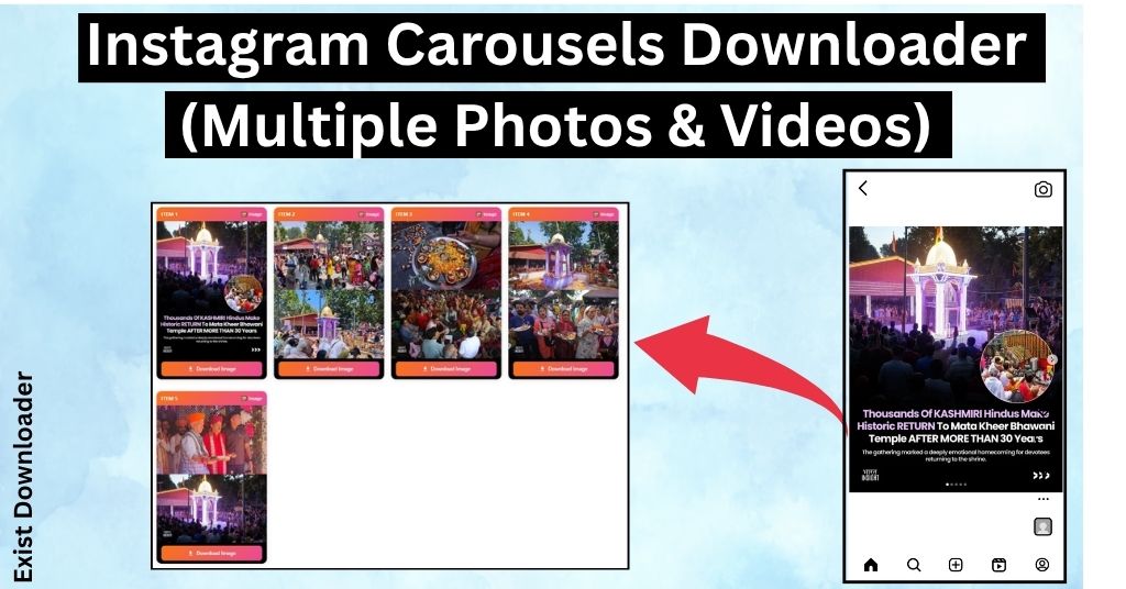 Instagram Carousels Downloader Multiple photos and videos